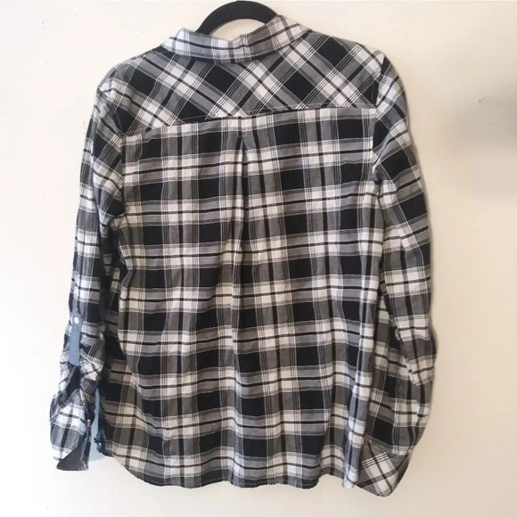 TOMMY HILFIGER PLAID SHIRT - BLACK & WHITE - Picture 2 of 5
